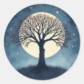 Levensboom Ronde Sticker (Voorkant)