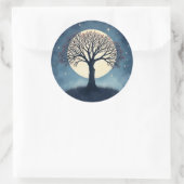 Levensboom Ronde Sticker (Tas)