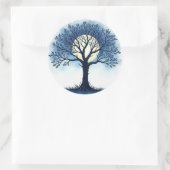 Levensboom Ronde Sticker (Tas)