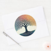 Levensboom Ronde Sticker (Envelop)