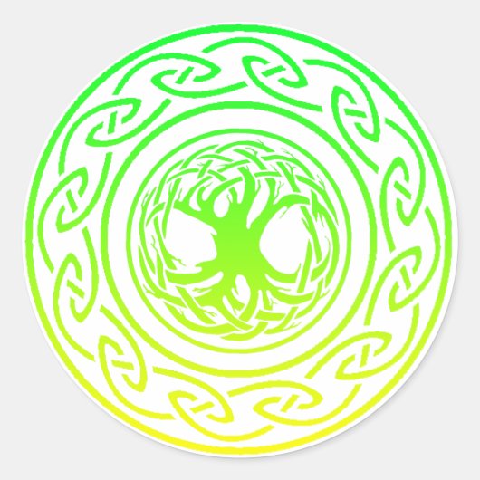 levensboom ronde sticker (Voorkant)