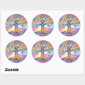 Levensboom Ronde Sticker (Vel)