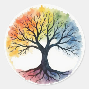 Levensboom Ronde Sticker