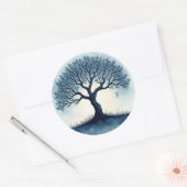 Levensboom Ronde Sticker (Envelop)