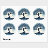Levensboom Ronde Sticker (Vel)