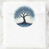 Levensboom Ronde Sticker (Tas)