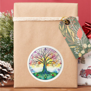 Levensboom Ronde Sticker