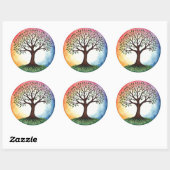 Levensboom Ronde Sticker (Vel)