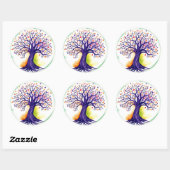 Levensboom Ronde Sticker (Vel)