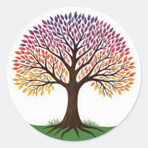 Levensboom Ronde Sticker