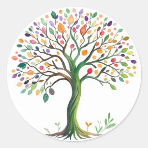 Levensboom Ronde Sticker