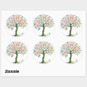 Levensboom Ronde Sticker (Vel)