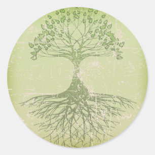 Levensboom Ronde Sticker