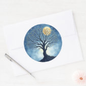 Levensboom Ronde Sticker (Envelop)