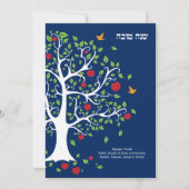 Levensboom Rosh Hashanah Flat Card Feestdagenkaart (Voorkant)
