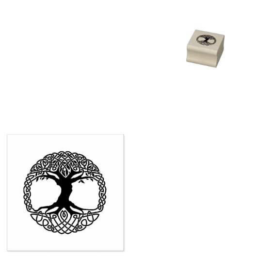 levensboom rubberstempel (Gestempeld)