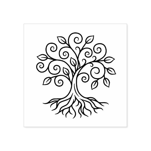 Levensboom Rubberstempel (Afrduk)