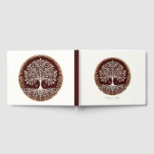 Levensboom Rustieke Donkerrode Keltische Bruiloft Gastenboek (Volledig)