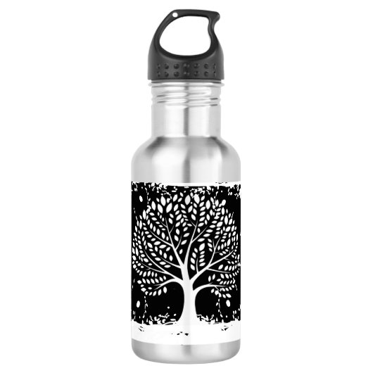 Levensboom RVS Waterfles (Voorkant)