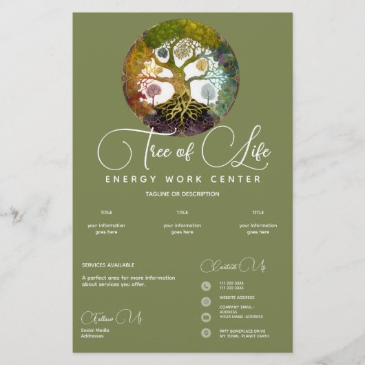 Levensboom | Seizoenen Flyer (Voorkant)