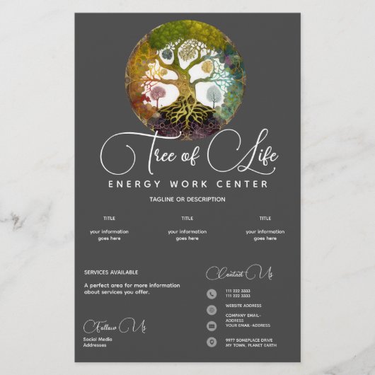 Levensboom | Seizoenen Flyer (Voorkant)