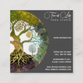 Levensboom | Seizoenen Vierkante Visitekaartje (Achterkant)
