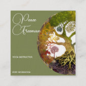 Levensboom | Seizoenen Vierkante Visitekaartje (Voorkant)