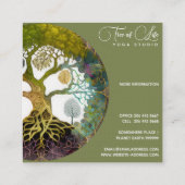 Levensboom | Seizoenen Vierkante Visitekaartje (Achterkant)