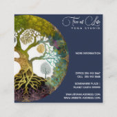 Levensboom | Seizoenen Vierkante Visitekaartje (Achterkant)