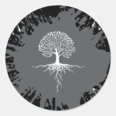 Levensboom Spat Round Sticker (Voorkant)
