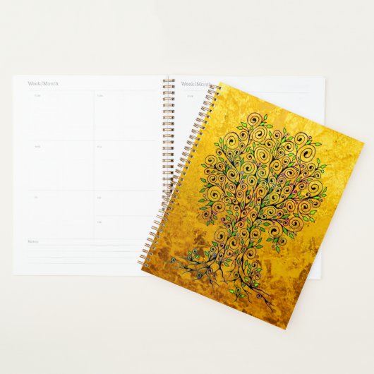 Levensboom - Spiraalvormige bladeren vruchten 1 Planner (Display)