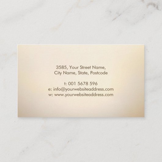 Levensboom - spiraalvormige werveling visitekaartje (Achterkant)