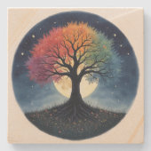 Levensboom Stenen Onderzetter (Voorkant)