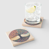 Levensboom Stenen Onderzetter (Zijkant)