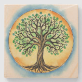 Levensboom Stenen Onderzetter (Voorkant)