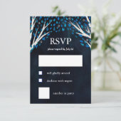 Levensboom Sterren Waterverf Bat Bar Mitswa RSVP Kaartje (Staand voorkant)