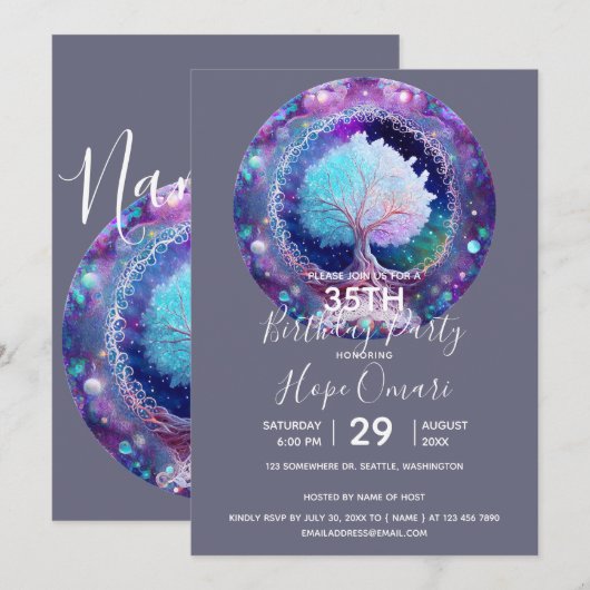 Levensboom | STERRENNACHT Kaart (Voorkant / Achterkant)