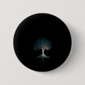 Levensboom, stille nacht ronde button 5,7 cm (Voorkant)