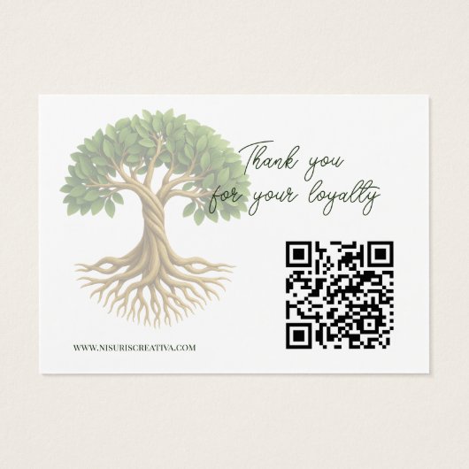 Levensboom Symbool Zakelijk Logo Cadeaubon Visitekaartje (Achterkant)