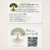 Levensboom Symbool Zakelijk Logo Cadeaubon Visitekaartje (Voorkant /achterkant)