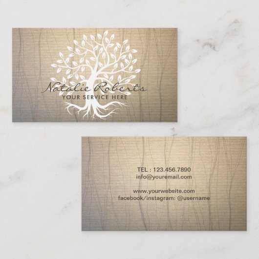  levensboom Therapy Health Spa Visitekaartje (Voorkant / Achterkant)