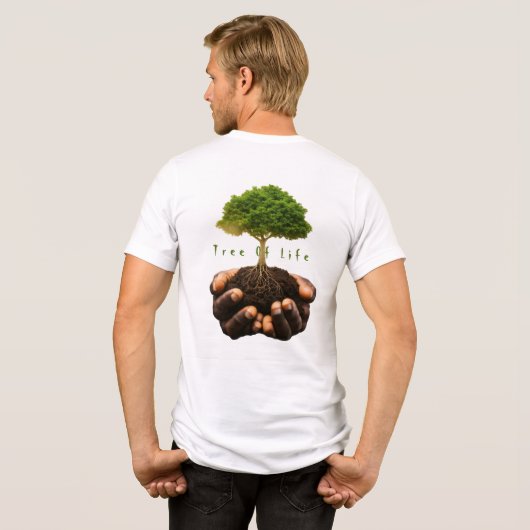 levensboom Tri-Blend shirt (Achterkant volledig)