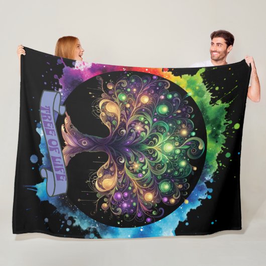 Levensboom v2 fleece deken (In situ)