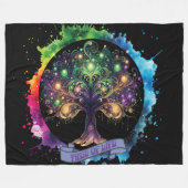 Levensboom v2 fleece deken (Voorkant (Horizontaal))