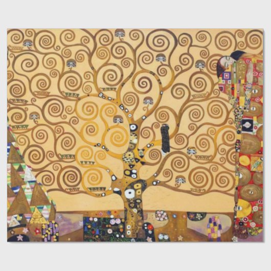 Levensboom van Gustav Klimt Cadeaupapier (Vlak)