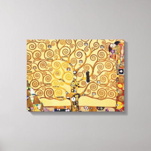 Levensboom van Gustav Klimt Canvas Afdruk (Voorkant)