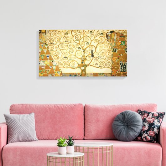 Levensboom van Gustav Klimt Canvas Afdruk (Insitu (Woonkamer))