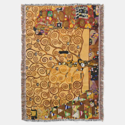 Levensboom van Gustav Klimt Fine Art Deken (Voorkant Verticaal)