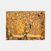 Levensboom van Gustav Klimt Fine Art Fleece Deken (Voorkant (Horizontaal))