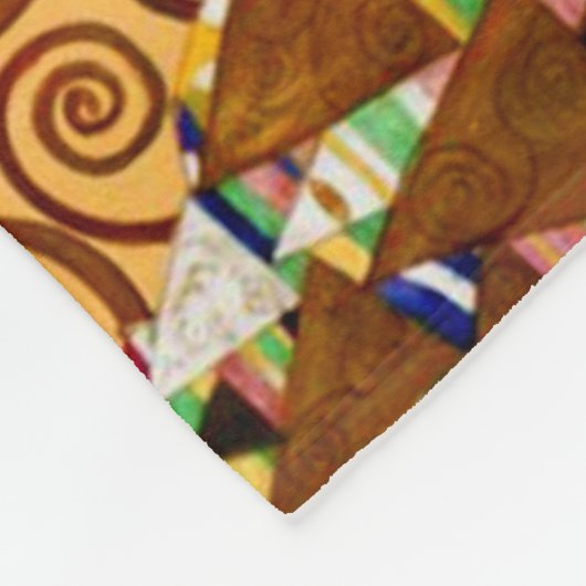 Levensboom van Gustav Klimt Fine Art Fleece Deken (Hoek)